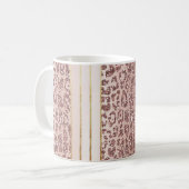 Rosa Glitzer Leopard Druckkaffee Tasse (Vorderseite Links)