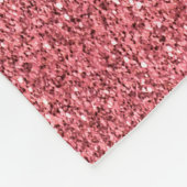 Rosa Glitzer-Leopard-Haut Fleecedecke (Ecke)