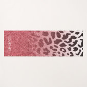 Rosa Glitzer-Leopard-Haut Yogamatte (Vorderseite (Horizontal))