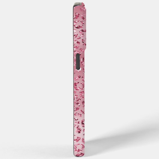 Rosa Glitzer Leopard Ombre Case-Mate iPhone Hülle (Rückseite / Rechts)