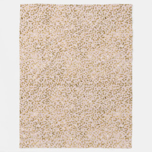 Rosa Glitzer Leopard Print Fleecedecke