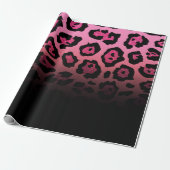 Rosa Glitzer Leopard Print Geschenkpapier (Ungerollt)