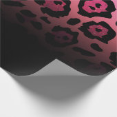 Rosa Glitzer Leopard Print Geschenkpapier (Ecke)