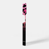 Rosa Glitzer Leopard Print iPhone Hülle (Rechte Seite)