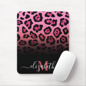 Rosa Glitzer Leopard Print Mousepad (Mit Mouse)