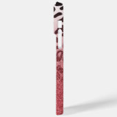 Rosa Glitzer Leopard Skin Case-Mate iPhone Hülle (Rückseite / Links)