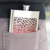 Rosa Glitzer Leopard Skin Flachmann (Beispiel)