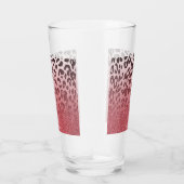 Rosa Glitzer Leopard Skin Glas (Rechts)