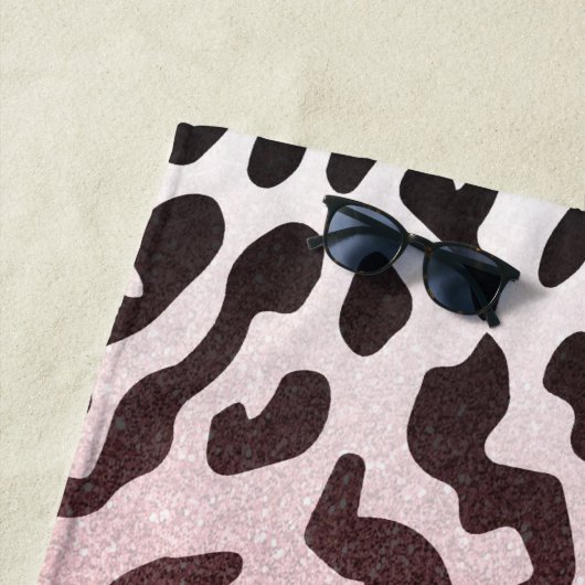Rosa Glitzer Leopard Skin Strandtuch (Beispiel)