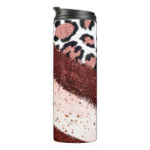Rosa Glitzer Leopard Thermosbecher (Nach rechts gedreht)