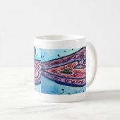 Rosa Glitzer Lila Hearts Custom Coffee Tasse (VorderseiteRechts)