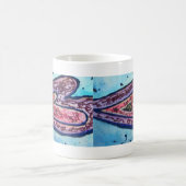 Rosa Glitzer Lila Hearts Custom Coffee Tasse (Mittel)