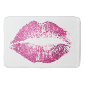 Rosa Glitzer Lippen #2 Badematte (Vorderseite)