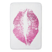 Rosa Glitzer Lippen #2 Badematte (Vorderseite Vertikal)