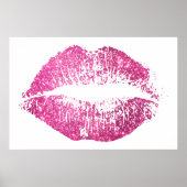 Rosa Glitzer Lippen #2 Poster (Vorne)