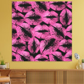 Rosa Glitzer Lippen #3 Leinwanddruck (Insitu (Wohnzimmer))