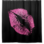 Rosa Glitzer Lippen #6 Duschvorhang (Vorderseite)