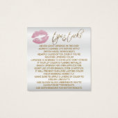 Rosa Glitzer Lippen auf Weiß - Anbringen (Rückseite)