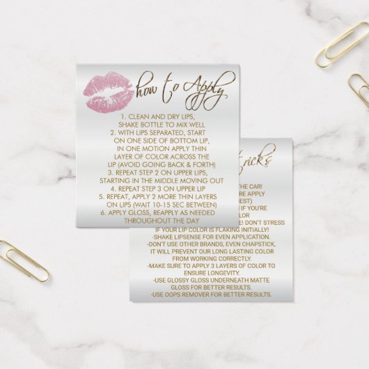 Rosa Glitzer Lippen auf Weiß - Anbringen (Büro)