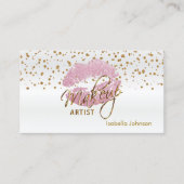 Rosa Glitzer Lippen Ernennung Zeitplan 2 Terminkarte (Vorderseite)