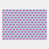 Rosa Glitzer Lippen Geschenkpapier Set (Vorderseite 3)