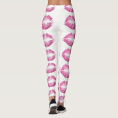 Rosa Glitzer Lippen Leggings (Rückseite)