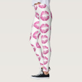 Rosa Glitzer Lippen Leggings (Links)