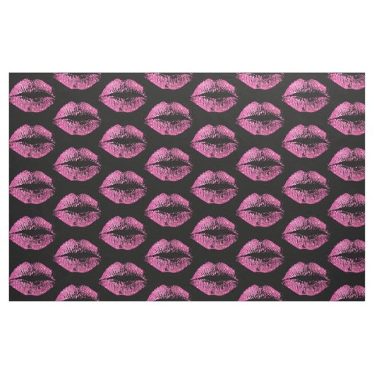 Rosa Glitzer-Lippen Stoff (Fat Quarter (45,7 x 55,9 cm))