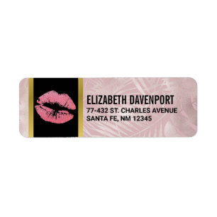 Rosa Glitzer-Lippen u. Rosen-Goldtropisches