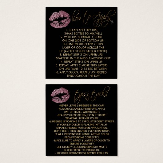 Rosa Glitzer Lips 2 - Anwenden (Vorne & Hinten)