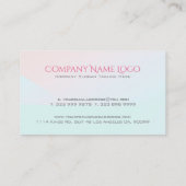 Rosa Glitzer Lips Makeup Artist Visitenkarte (Rückseite)