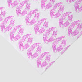 Rosa Glitzer Lips Muster Seidenpapier (Ausschnitt)