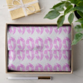 Rosa Glitzer Lips Muster Seidenpapier (Geschenk)