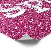 Rosa Glitzer Live Liebe Sparkor Plakat drucken (Ecke)