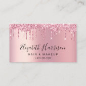 Rosa Glitzer Loyalty Discount Card Treuekarte (Rückseite)