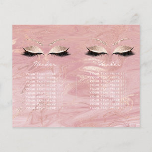 Rosa Glitzer Makeup Augenbrauen Lash Preise Packun Flyer