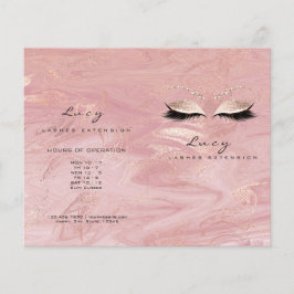 Rosa Glitzer Makeup Augenbrauen Lash Preise Packun Flyer