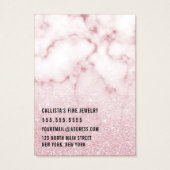 Rosa Glitzer Marble Ombre Ohrringe Display-Karte (Rückseite)