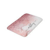 Rosa Glitzer Marmor Badematte (Schrägansicht)