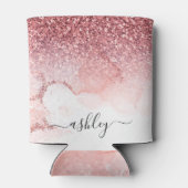Rosa Glitzer Marmor Dosenkühler (Rückseite)