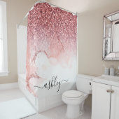 Rosa Glitzer Marmor Duschvorhang (Beispiel)