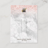 Rosa Glitzer Marmorieren Sie Ihre Logo-Haarschnitt Visitenkarte (Vorderseite)