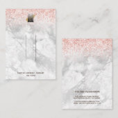 Rosa Glitzer Marmorieren Sie Ihre Logo-Haarschnitt Visitenkarte (Vorne/Hinten)