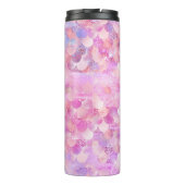 Rosa Glitzer Mermaid Schwanz Thermosbecher (Rückseite)