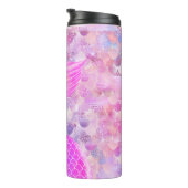 Rosa Glitzer Mermaid Schwanz Thermosbecher (Nach rechts gedreht)