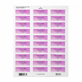 Rosa Glitzer Moderne strahlende Rücksendeadresse (Vorne)