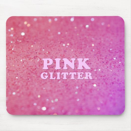 Rosa Glitzer Mousepad (Vorne)