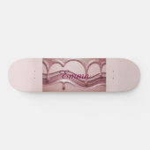 Rosa Glitzer Name Emma Skateboard (Horizontal)