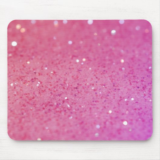 Rosa Glitzer-Neonschein Mousepad (Vorne)