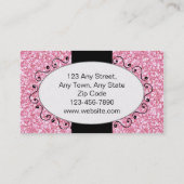 Rosa Glitzer-niedliche Kuchen-Bäckerei Visitenkarte (Rückseite)